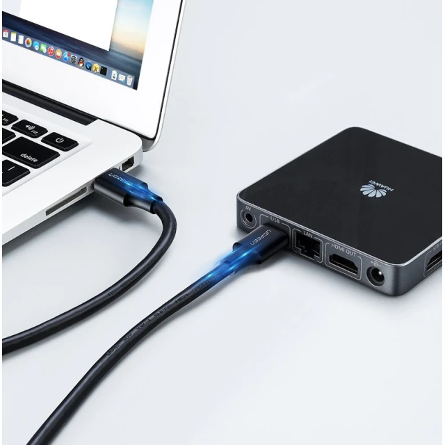 Кабель Ugreen USB-A 2.0 to USB-A 2.0 2m Black (6957303813117)
