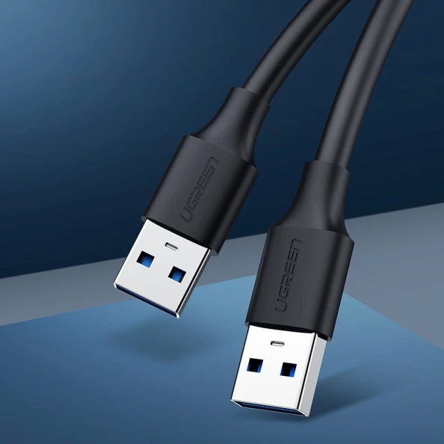 Кабель Ugreen USB-A 2.0 to USB-A 2.0 2m Black (6957303813117)