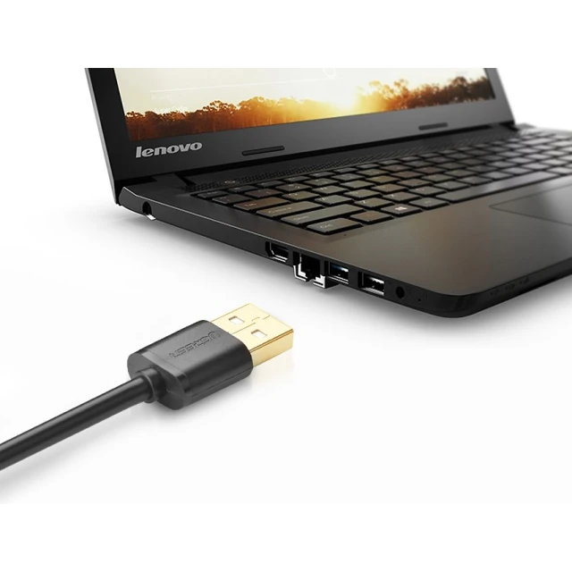 Кабель Ugreen USB-A to USB-A 2m Black (6957303813162)