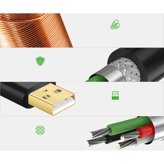 Кабель Ugreen Extension Cable USB 2.0 480 Mbps 10m Black (6957303813216)
