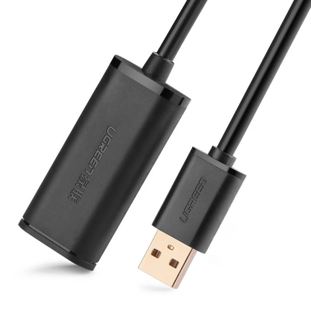 Кабель Ugreen Extension Cable USB 2.0 480 Mbps 10m Black (6957303813216)