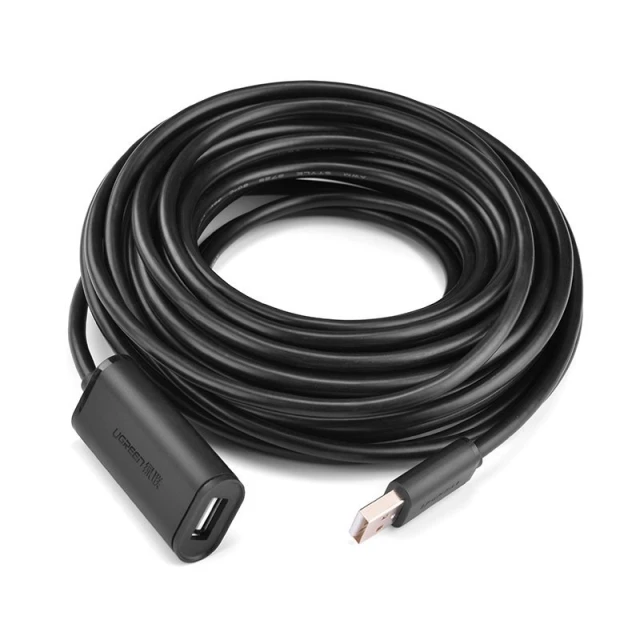 Кабель Ugreen Extension Cable USB 2.0 480 Mbps 10m Black (6957303813216)
