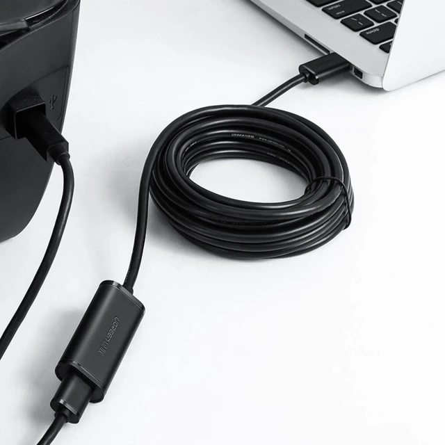 Кабель-подовжувач Ugreen USB-A (Male) to USB-A (Female) 480Mbps 15m Black (6957303813230)