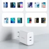 Сетевое зарядное устройство Ugreen 40W 2xUSB-C White (10343)