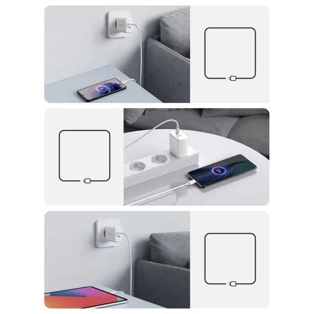 Сетевое зарядное устройство Ugreen 40W 2xUSB-C White (10343)