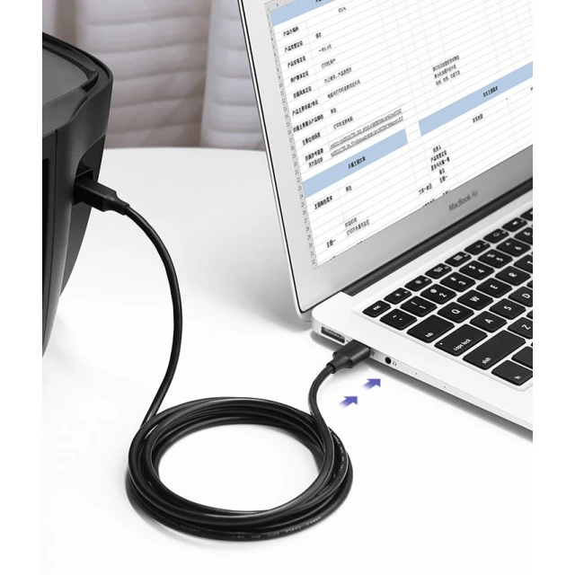 Кабель Ugreen USB Type-B to USB-A 2.0 480Mbps 1.5m Black (6957303813506)