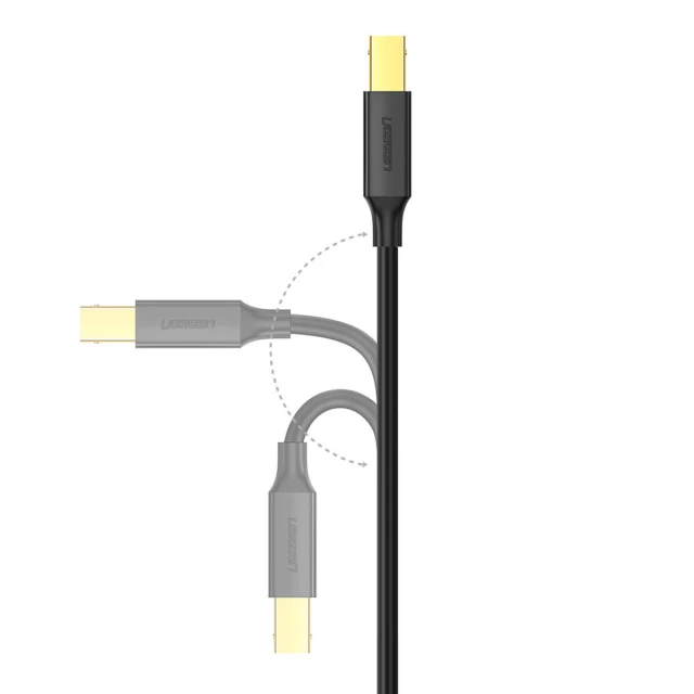 Кабель Ugreen USB-A to USB-B 480Mb/s 5m Black (6957303813520)