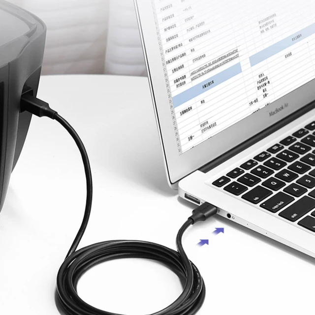 Кабель Ugreen USB-A to USB-B 480Mb/s 5m Black (6957303813520)