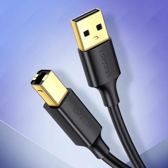Кабель Ugreen USB-A to USB-B 480Mb/s 5m Black (6957303813520)