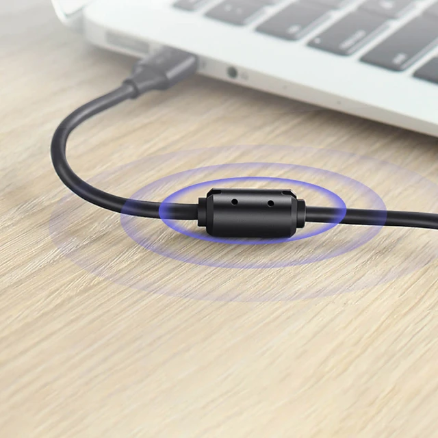 Кабель Ugreen USB-A to USB-B 480Mb/s 5m Black (6957303813520)