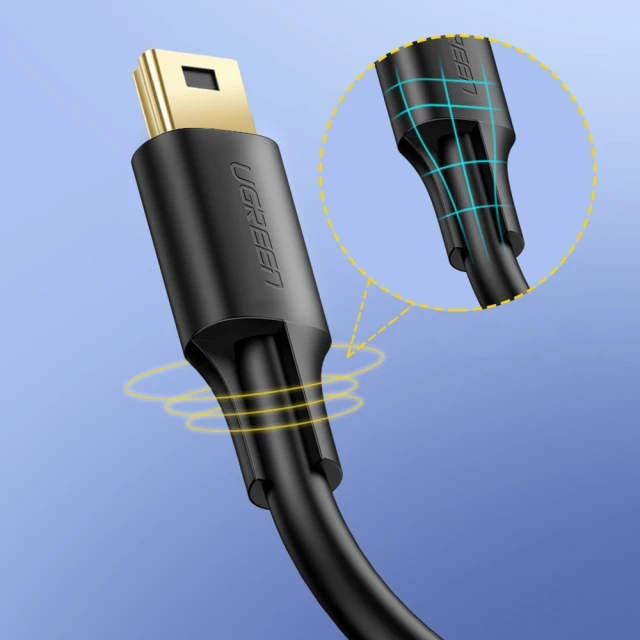 Кабель Ugreen USB-А to Mini USB 0.5m Black (6957303813544)