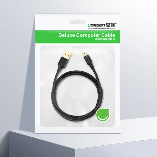 Кабель Ugreen USB-А to Mini USB 0.5m Black (6957303813544)