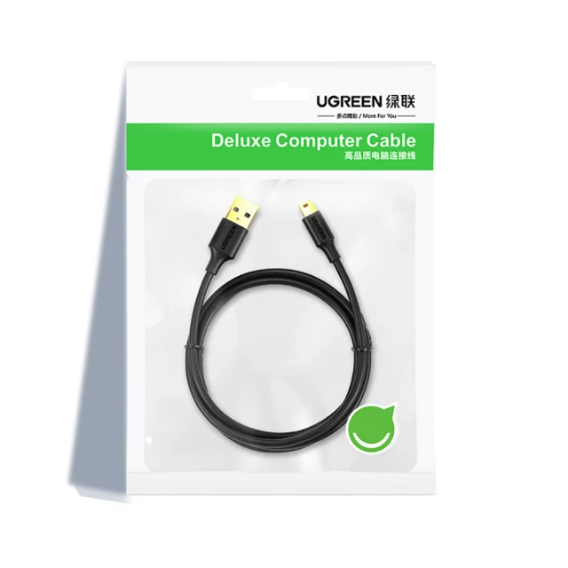 Кабель Ugreen USB-А to Mini USB 0.5m Black (6957303813544)