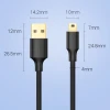 Кабель Ugreen USB-А to Mini USB 0.5m Black (6957303813544)