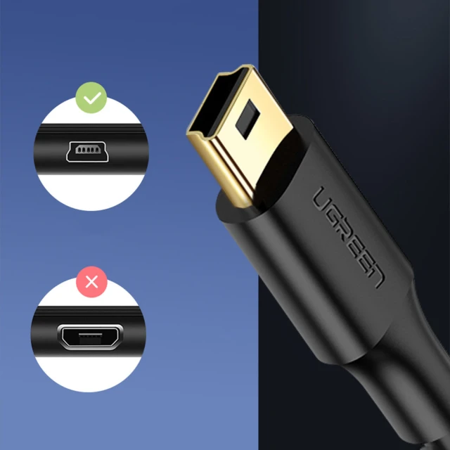 Кабель Ugreen USB-А to Mini USB 0.5m Black (6957303813544)