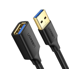 Адаптер Ugreen USB-A 3.0 to USB-A 3.0 1m Black (6957303813681)