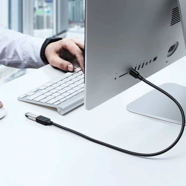 Адаптер Ugreen USB-A 3.0 to USB-A 3.0 1m Black (6957303813681)