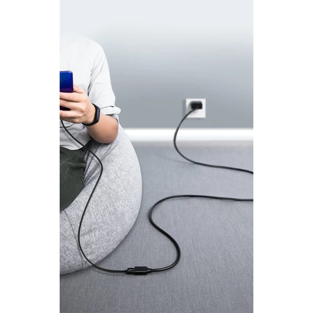 Адаптер Ugreen USB-A 3.0 to USB-A 3.0 1m Black (6957303813681)