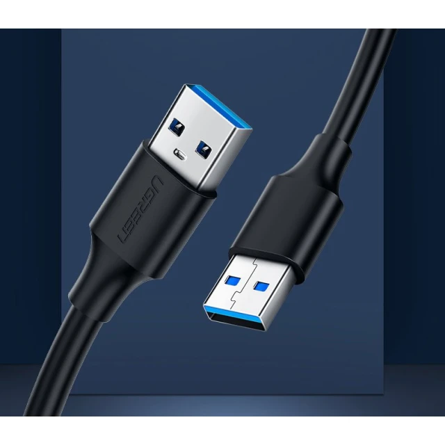 Кабель Ugreen USB-A to USB-A 1m Black (6957303813704)