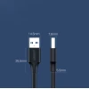 Кабель Ugreen USB-A 3.0 to USB-A 3.0 2m Gray (UGR050BLK)