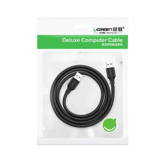 Кабель Ugreen USB-A 3.0 to USB-A 3.0 2m Gray (UGR050BLK)