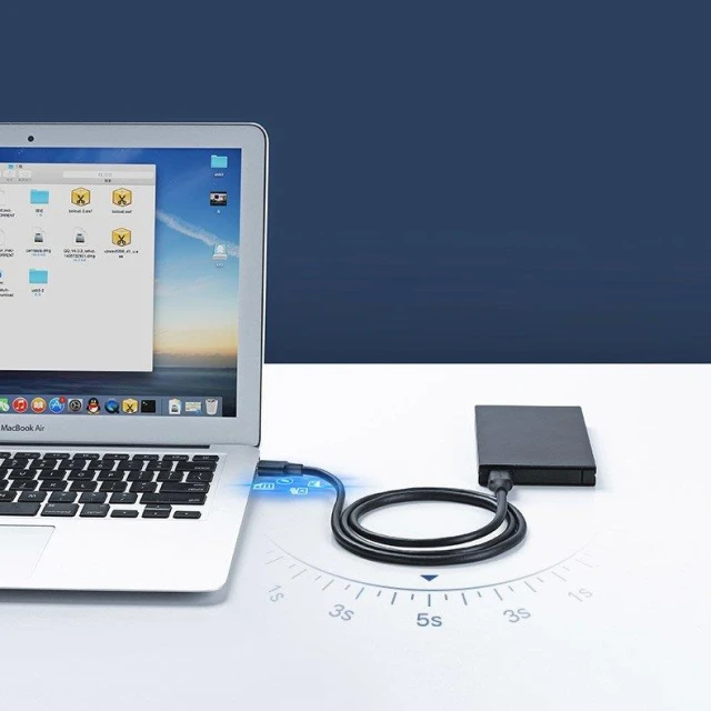 Кабель Ugreen USB-A 3.0 to USB-A 3.0 2m Gray (UGR050BLK)