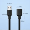 Адаптер Ugreen USB-A 3.0 to USB-A 3.0 2m Black (UGR058BLK)