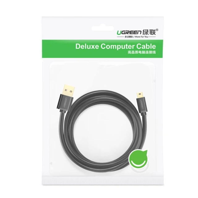 Кабель Ugreen USB-A to Mini USB 1.5m Black (UGR1141BLK)