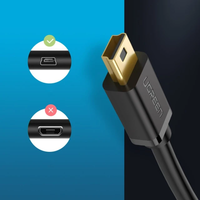 Кабель Ugreen USB-A to Mini USB 3m Black (6957303813865)