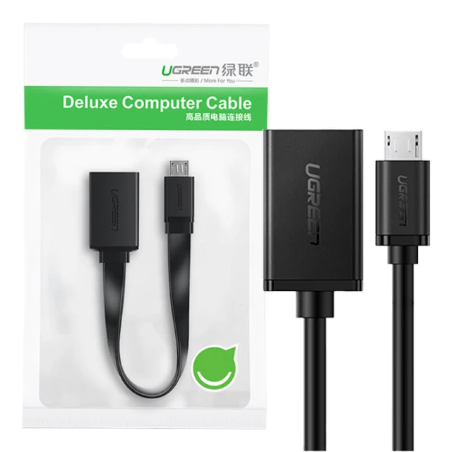 Адаптер Ugreen US133 microUSB to USB-A Black (10396)