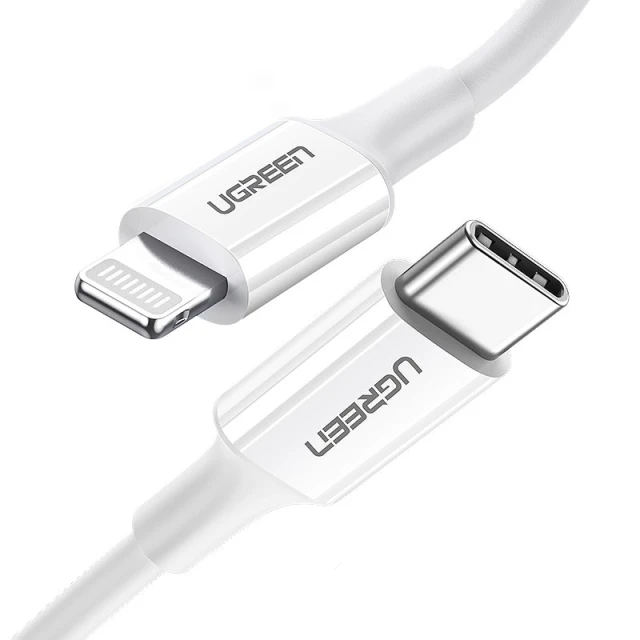 Кабель Ugreen USB Type-C to Lightning 3A 18W 1m White (UGR193)