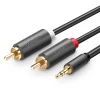 Кабель Ugreen Mini Jack 3.5mm to 2x RCA 1.5m Black (6957303815111)