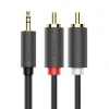 Кабель Ugreen Mini Jack 3.5mm to 2x RCA 1.5m Black (6957303815111)
