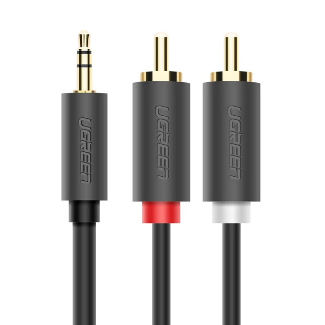 Кабель Ugreen Mini Jack 3.5mm to 2x RCA 1.5m Black (6957303815111)