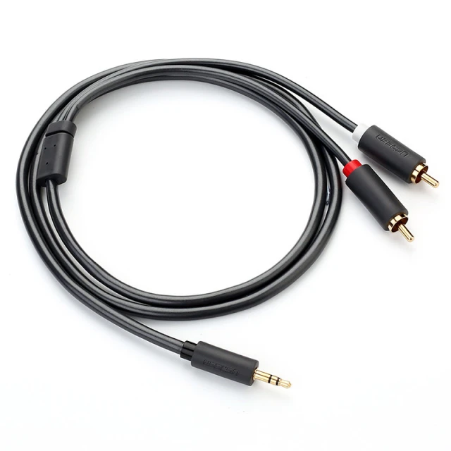 Кабель Ugreen Mini Jack 3.5mm to 2x RCA 1.5m Black (6957303815111)