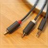Кабель Ugreen Mini Jack 3.5mm to 2x RCA 1.5m Black (6957303815111)