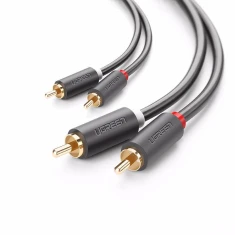 Кабель Ugreen AV104 2xRCA to 2xRCA 2m Black (10518)