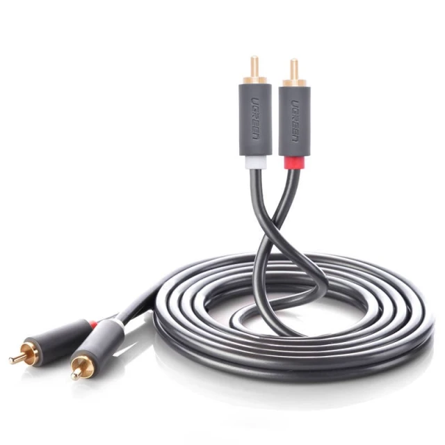 Кабель Ugreen AV104 2xRCA to 2xRCA 3m Black (10519)
