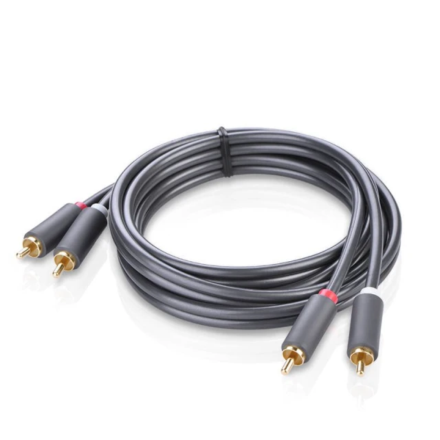 Кабель Ugreen AV104 2xRCA to 2xRCA 3m Black (10519)