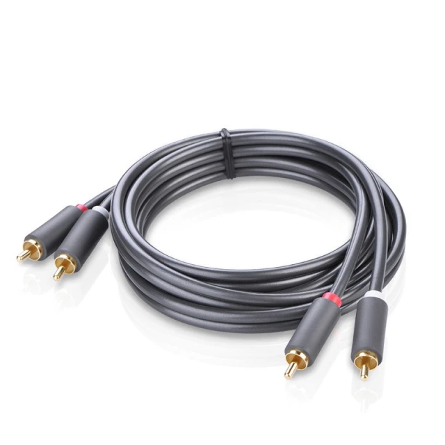 Кабель Ugreen 2x RCA/2x Cinch 5m Gray (UGR457BLK)