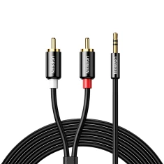 Кабель Ugreen Mini Jack 3.5mm to 2x RCA 1.5m Black (6957303815838)