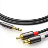 Кабель Ugreen Mini Jack 3.5mm to 2x RCA 1.5m Black (6957303815838)