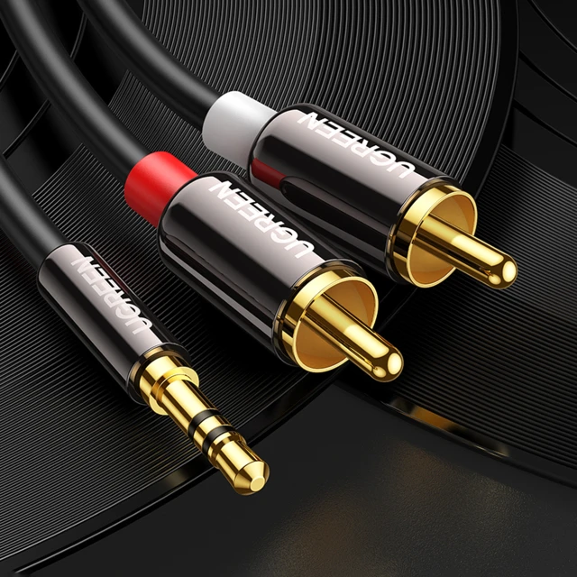Кабель Ugreen Mini Jack 3.5mm to 2x RCA 1.5m Black (6957303815838)