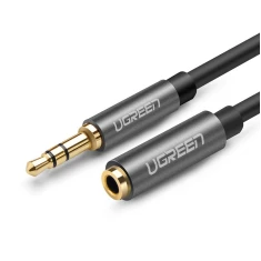 Кабель-подовжувач Ugreen Mini Jack 3.5mm (Male) to Mini Jack 3.5mm (Female) 1m Silver (6957303815920)