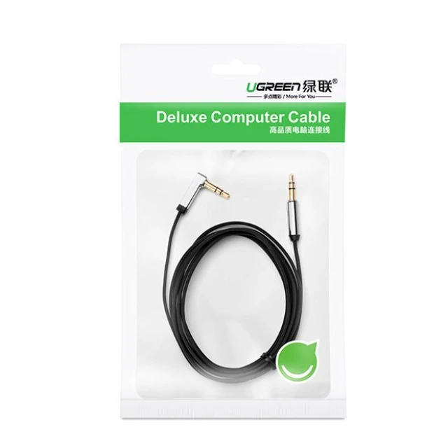 Кабель Ugreen AUX 3.5mm Mini Jack 0.5m Black (UGR1347BLK)