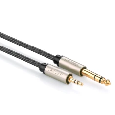 Кабель Ugreen Mini Jack 3.5mm to Jack 6.35mm 2m Grey (6957303816286)
