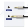 Кабель Ugreen Mini Jack 3.5mm to Jack 6.35mm 2m Grey (6957303816286)
