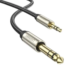 Кабель Ugreen AV127 AUX 3.5mm Jack to Jack 6.35mm TRS 3m Grey (10629)