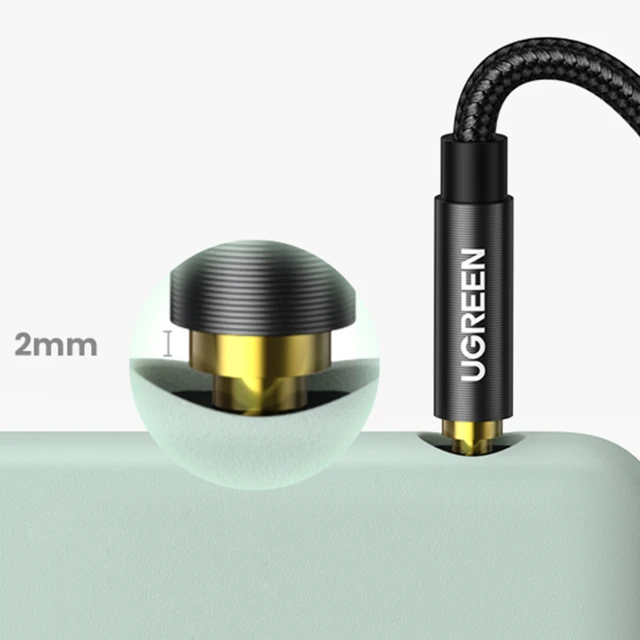 Кабель Ugreen AUX Straight Mini Jack 3.5mm to Mini Jack 3.5mm 1m Blue (6957303816859)