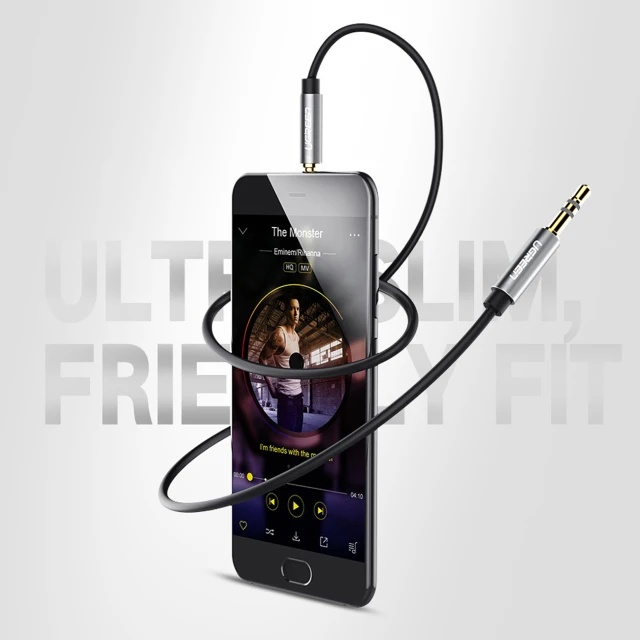 Кабель Ugreen Mini Jack 3.5mm to Mini Jack 3.5mm 1m Black (6957303817337)